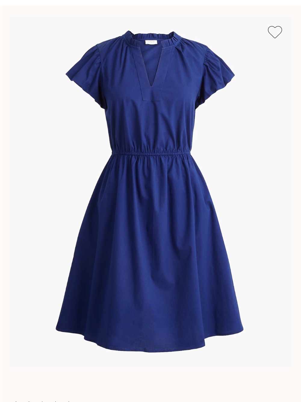J. Crew Factory Royal Blue V-Neck Willa Mini Dress